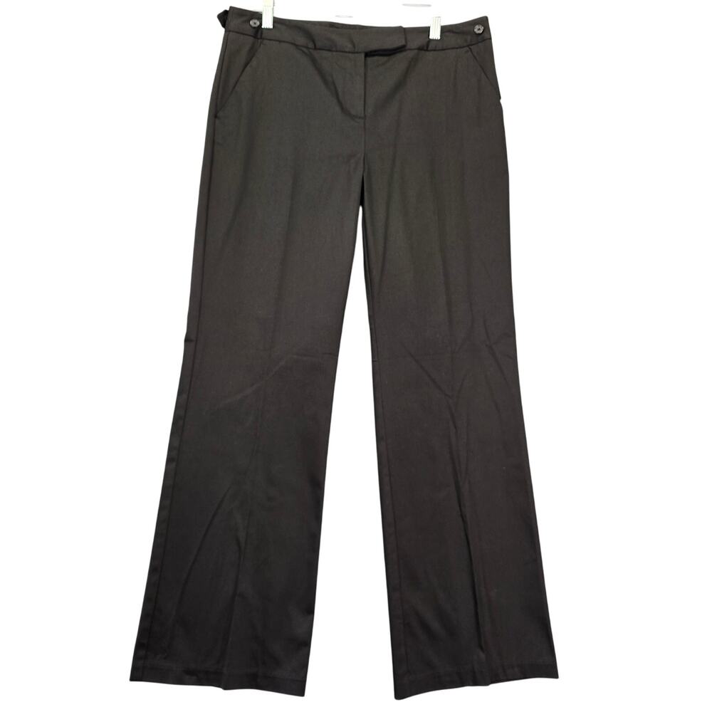 Attention Black Pants NEW Stretch Trouser Straight Leg Classic Women Size 10 Zip